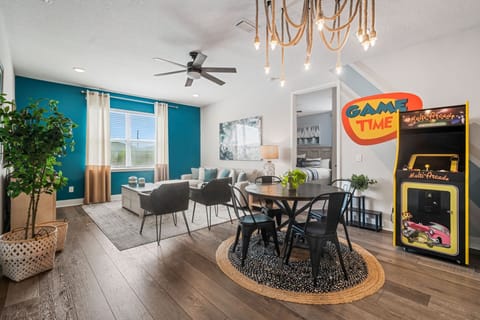 House, Multiple Beds, Pool View (EC376 - The Cheerful Cinematic Haven) | Game room