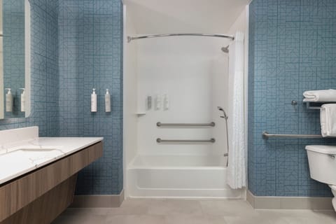 Free toiletries, hair dryer, towels