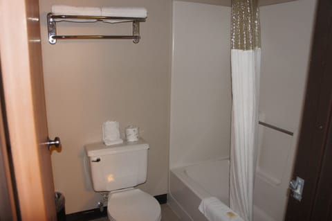 2 Double Beds Non-Smoking | Bathroom | Combined shower/tub, deep soaking tub, hair dryer, towels