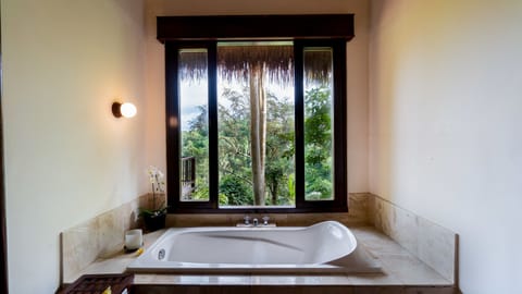 Valley View Villa | Bathroom | Separate tub and shower, rainfall showerhead, free toiletries