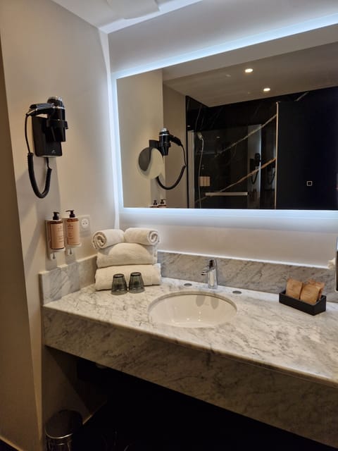 Deluxe Room, 1 Double Bed with Sofa bed | Bathroom | Eco-friendly toiletries, hair dryer, towels