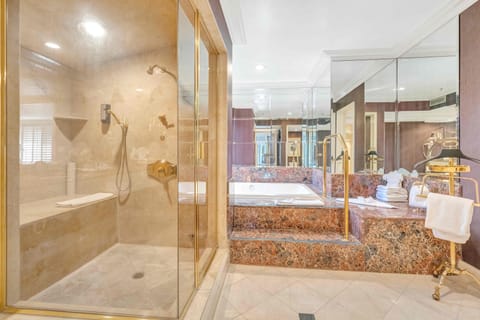 Eco-friendly toiletries, hair dryer, towels