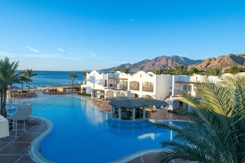 Outdoor pool, pool umbrellas