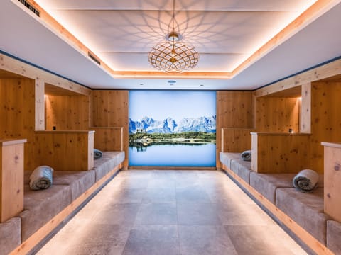 Sauna, steam room, body treatments, hot stone massages, sports massages
