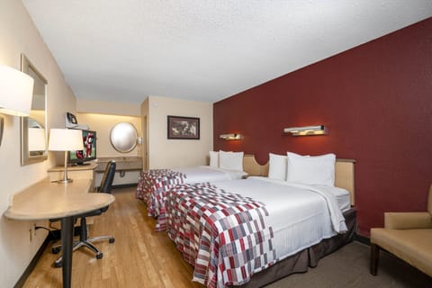 Deluxe Room, 2 Double Beds (Smoke Free) | In-room safe, desk, blackout drapes, free cribs/infant beds