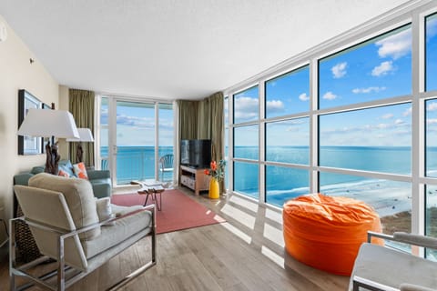 Standard Condo, 3 Bedrooms, Oceanfront | Living area | Flat-screen TV, DVD player