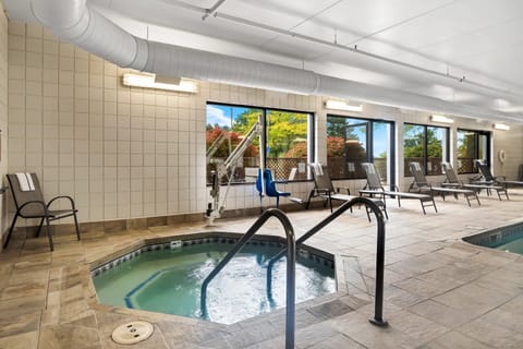 Indoor pool, outdoor pool, open 8 AM to 11 PM, sun loungers