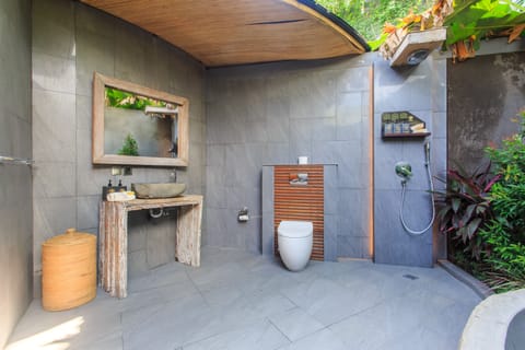 Luxury Villa, 2 Bedrooms | Bathroom | Separate tub and shower, rainfall showerhead, eco-friendly toiletries