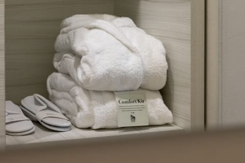 Premium bedding, down comforters, minibar, in-room safe