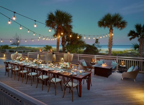 Outdoor wedding area