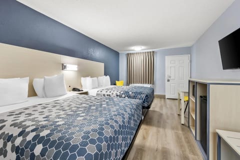 Room, 2 Queen Beds, Smoking | Desk, blackout drapes, iron/ironing board, free WiFi