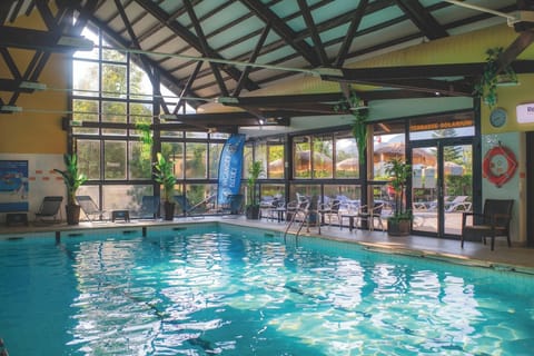Indoor pool, sun loungers