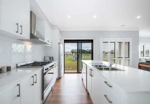 Luxury House | Private kitchen | Fridge, microwave, coffee/tea maker, toaster