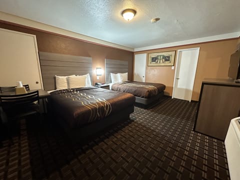 Basic Room, 2 Queen Beds, Non Smoking | Blackout drapes, free WiFi, bed sheets