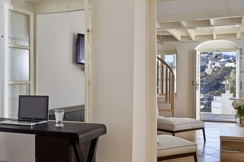 Luxury Villa, 3 Bedrooms, Sea View | Living area | Flat-screen TV