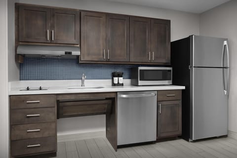 Suite, 2 Queen Beds, Accessible, Bathtub | Private kitchen | Full-size fridge, microwave, stovetop, dishwasher