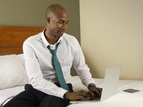 Desk, laptop workspace, iron/ironing board, free WiFi