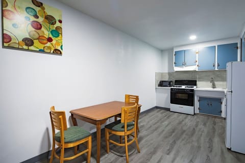 Fridge, microwave, coffee/tea maker, freezer