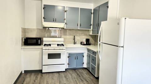 Fridge, microwave, coffee/tea maker, freezer