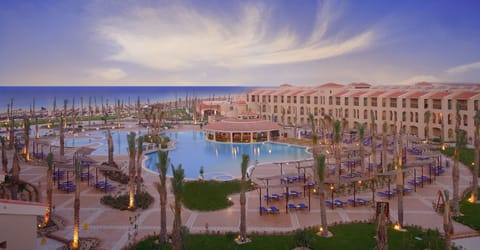 Indoor pool, 2 outdoor pools, pool umbrellas, sun loungers