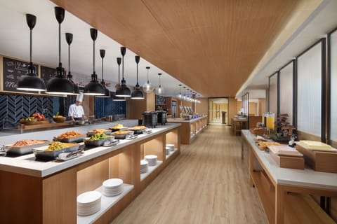 Daily self-serve breakfast for a fee