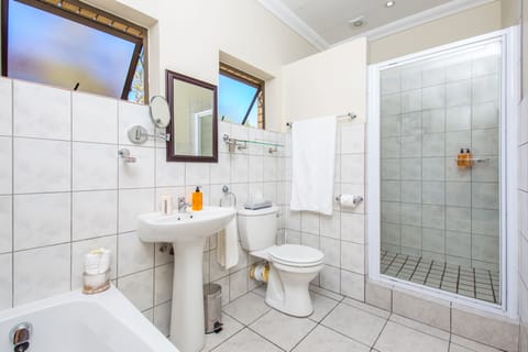Patio Room | Bathroom | Separate tub and shower, free toiletries, hair dryer, towels