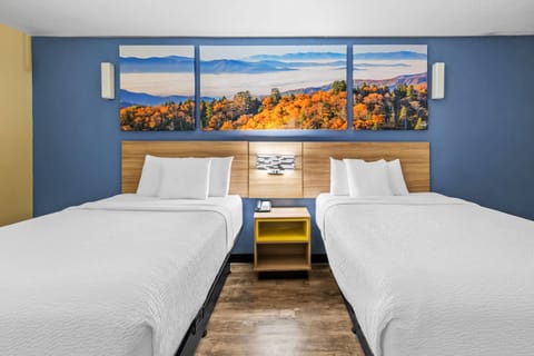 Room, 2 Queen Beds, Accessible, Refrigerator & Microwave (Non-Smoking) | Desk, iron/ironing board, free cribs/infant beds, rollaway beds