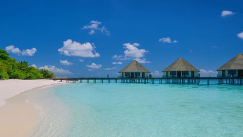 Private beach, white sand, sun loungers, beach umbrellas
