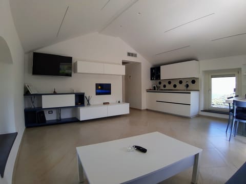 Luxury Penthouse, 1 Bedroom, Sea View, Annex Building | Living area | Flat-screen TV