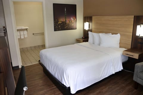 Desk, blackout drapes, iron/ironing board, free WiFi