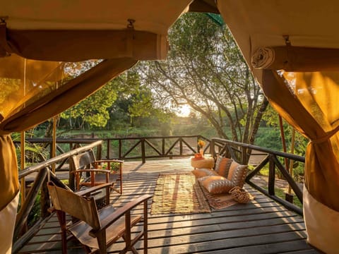 Tent, 2 Twin Beds (Riverfront. Accessible) | Pillowtop beds, minibar, in-room safe, desk