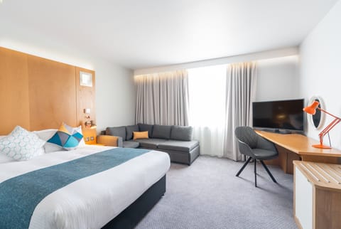 In-room safe, desk, laptop workspace, blackout drapes