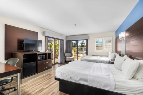 Standard Room, 2 Queen Beds, Refrigerator & Microwave | Desk, blackout drapes, iron/ironing board, free WiFi