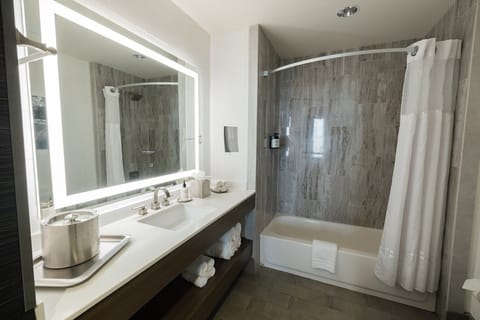 Rainfall showerhead, free toiletries, hair dryer, bathrobes