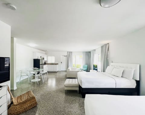 Deluxe Studio, 2 Queen Beds | In-room safe, individually decorated, individually furnished