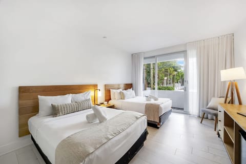 Superior Room, 2 Double Beds, Balcony (Self check) | In-room safe, desk, laptop workspace, blackout drapes