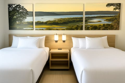Room, 2 Double Beds, Non Smoking | Premium bedding, down comforters, desk, laptop workspace