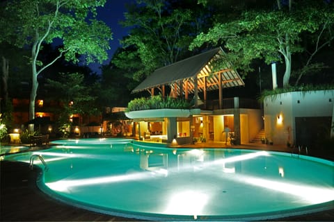 Outdoor pool, open 8 AM to 8 PM, pool umbrellas, sun loungers