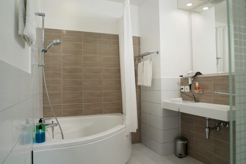 Free toiletries, hair dryer, towels