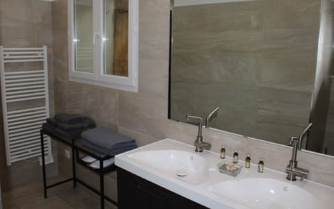 Exclusive Double Room | Bathroom | Shower, rainfall showerhead, hair dryer, towels