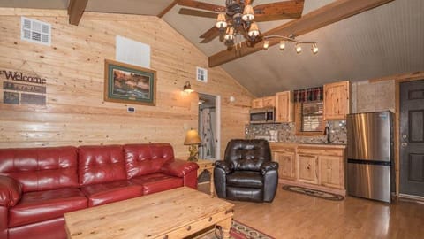 Raven Cabin | Living room | 40-inch flat-screen TV with digital channels, TV, fireplace