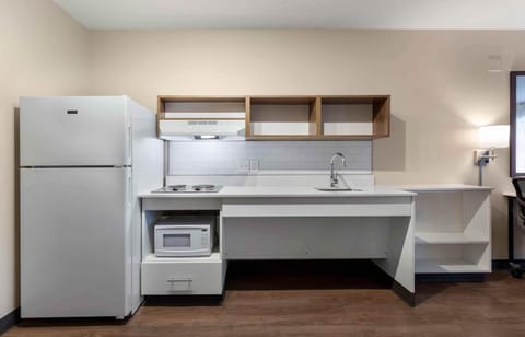 Studio, 1 Queen Bed, Accessible, Non Smoking | Private kitchen | Full-size fridge, microwave, stovetop, coffee/tea maker