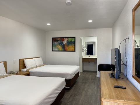 Desk, free WiFi, bed sheets