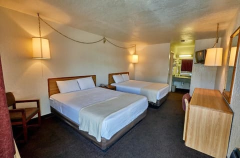 Desk, laptop workspace, blackout drapes, WiFi (surcharge)