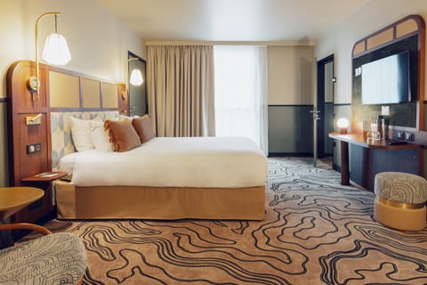 In-room safe, blackout drapes, soundproofing, free cribs/infant beds