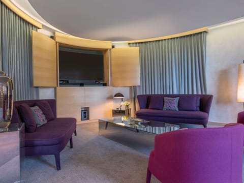 Premium bedding, memory foam beds, free minibar items, in-room safe