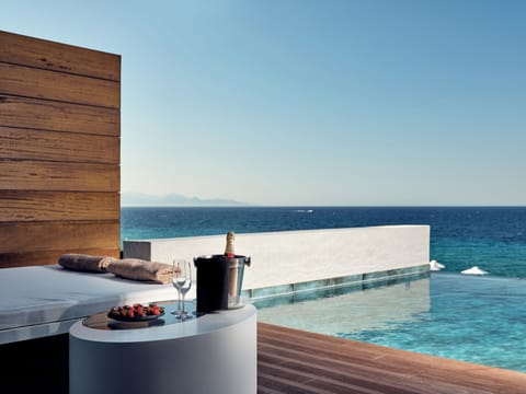 Honeymoon Suite, Private Pool, Sea View | Terrace/patio
