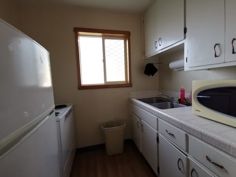 Mini-fridge, microwave, coffee/tea maker