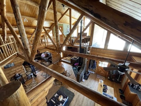 Deluxe Cabin | Living area | 37-inch TV with satellite channels