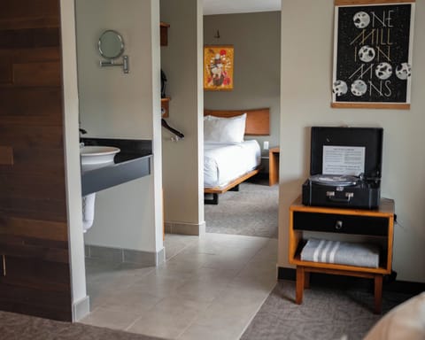 Main House Queen Suite ADA | Individually decorated, desk, laptop workspace, iron/ironing board